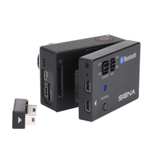 Sena Bluetooth Audio Pack for GO PRO Being Fitted to Camera
