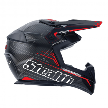 Stealth Pro Carbon Kevlar MX Helmet HD210 - Red