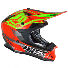 JUST1 J32 Rave Crash Helmet Lime/Red